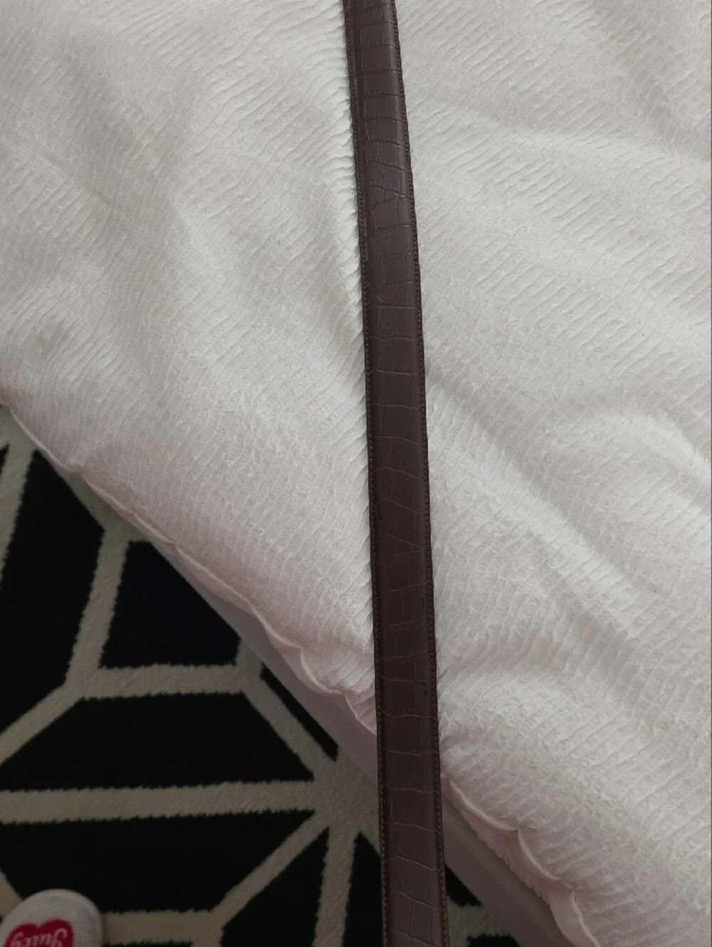Men's Brown Leather Belt with Gold Buckle